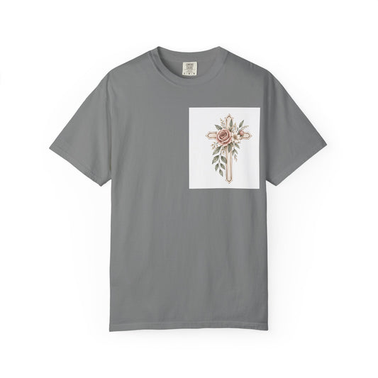 Pray Through It T-Shirt — Floral Cross Faith Tee