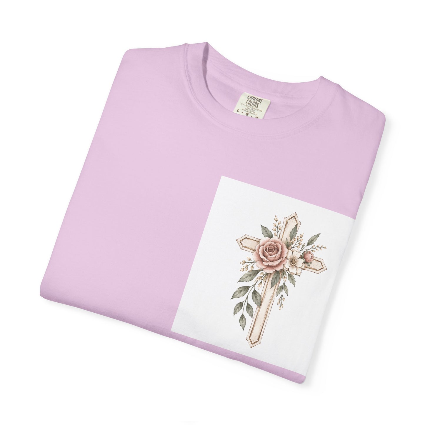 Pray Through It T-Shirt — Floral Cross Faith Tee