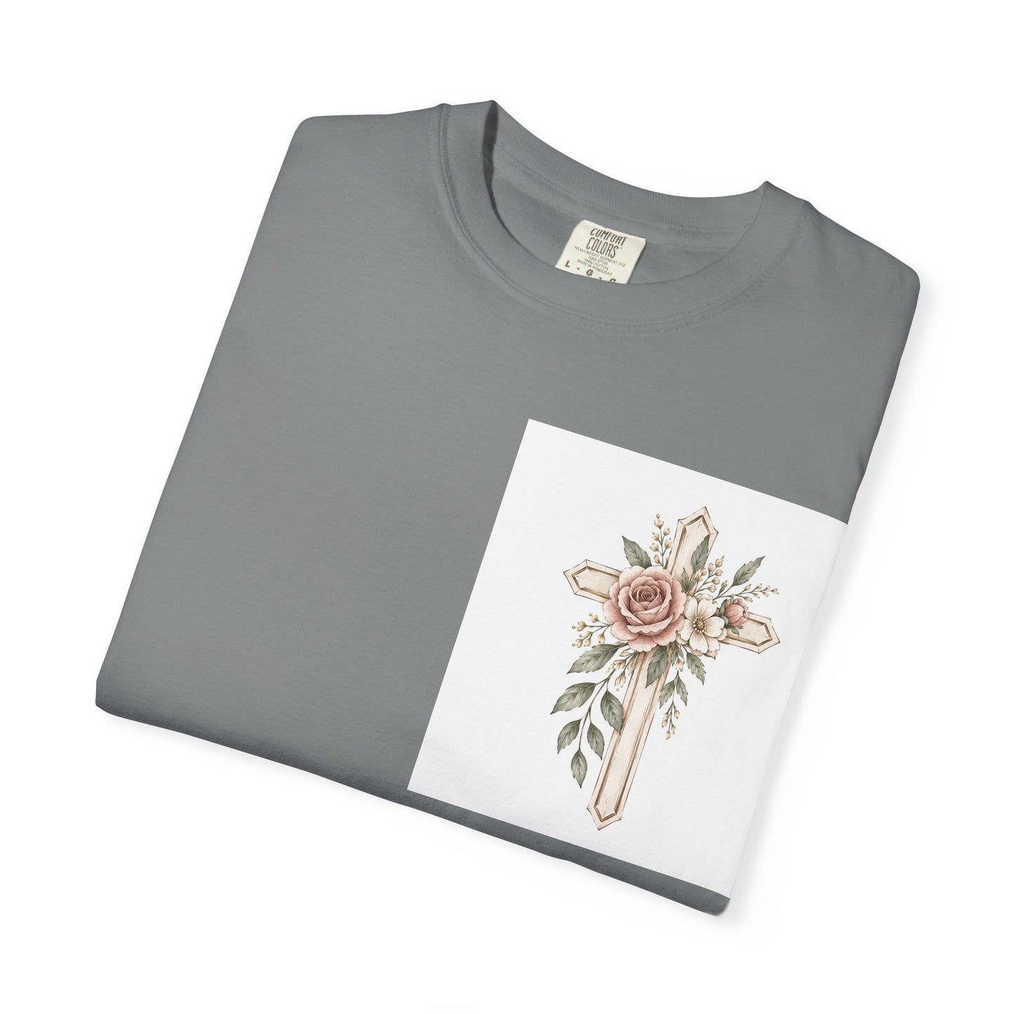 Pray Through It T-Shirt — Floral Cross Faith Tee