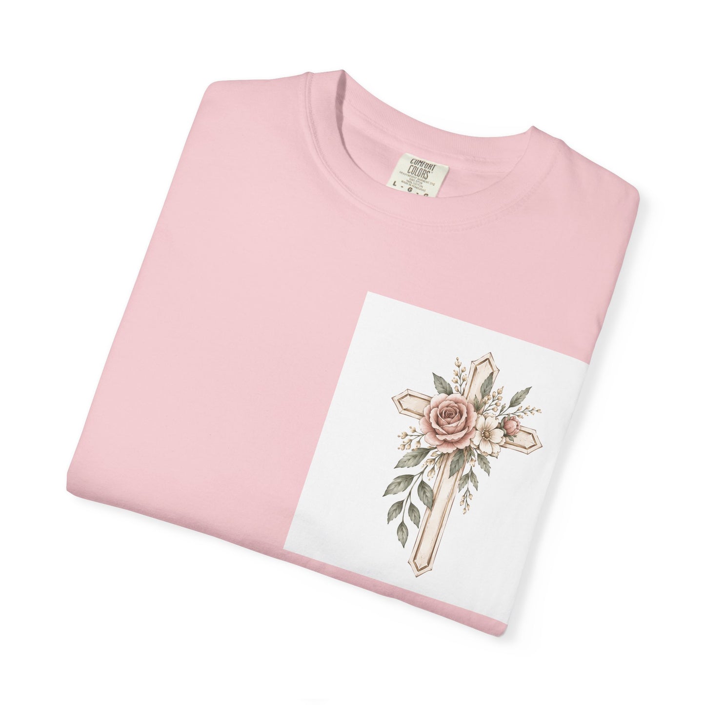 Pray Through It T-Shirt — Floral Cross Faith Tee