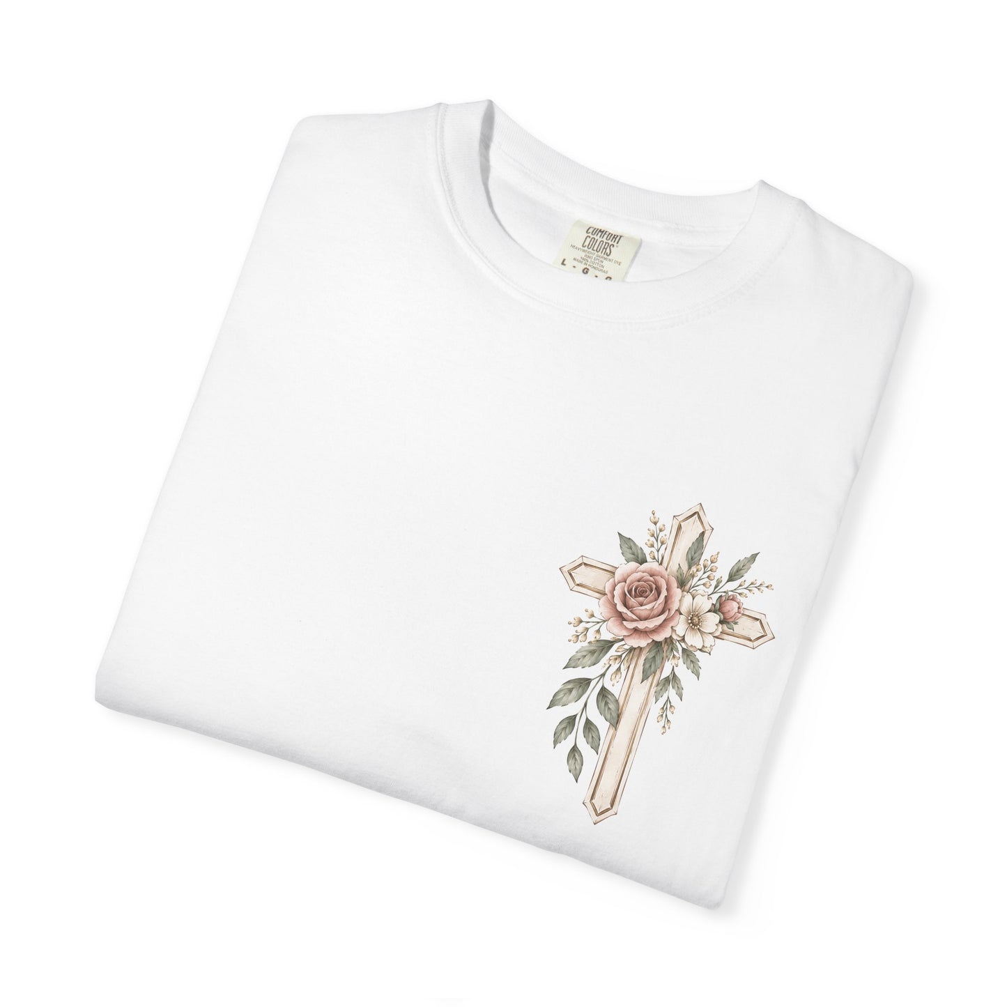 Pray Through It T-Shirt — Floral Cross Faith Tee
