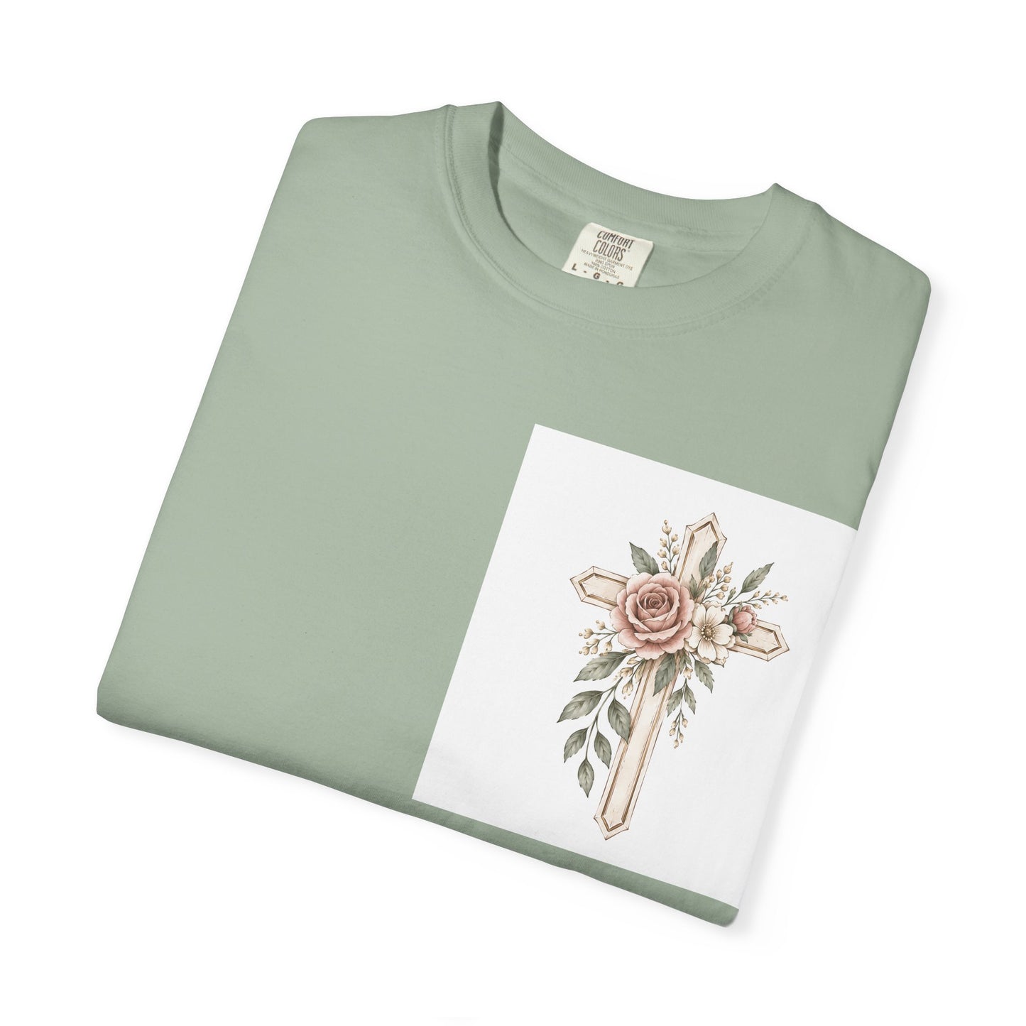 Pray Through It T-Shirt — Floral Cross Faith Tee