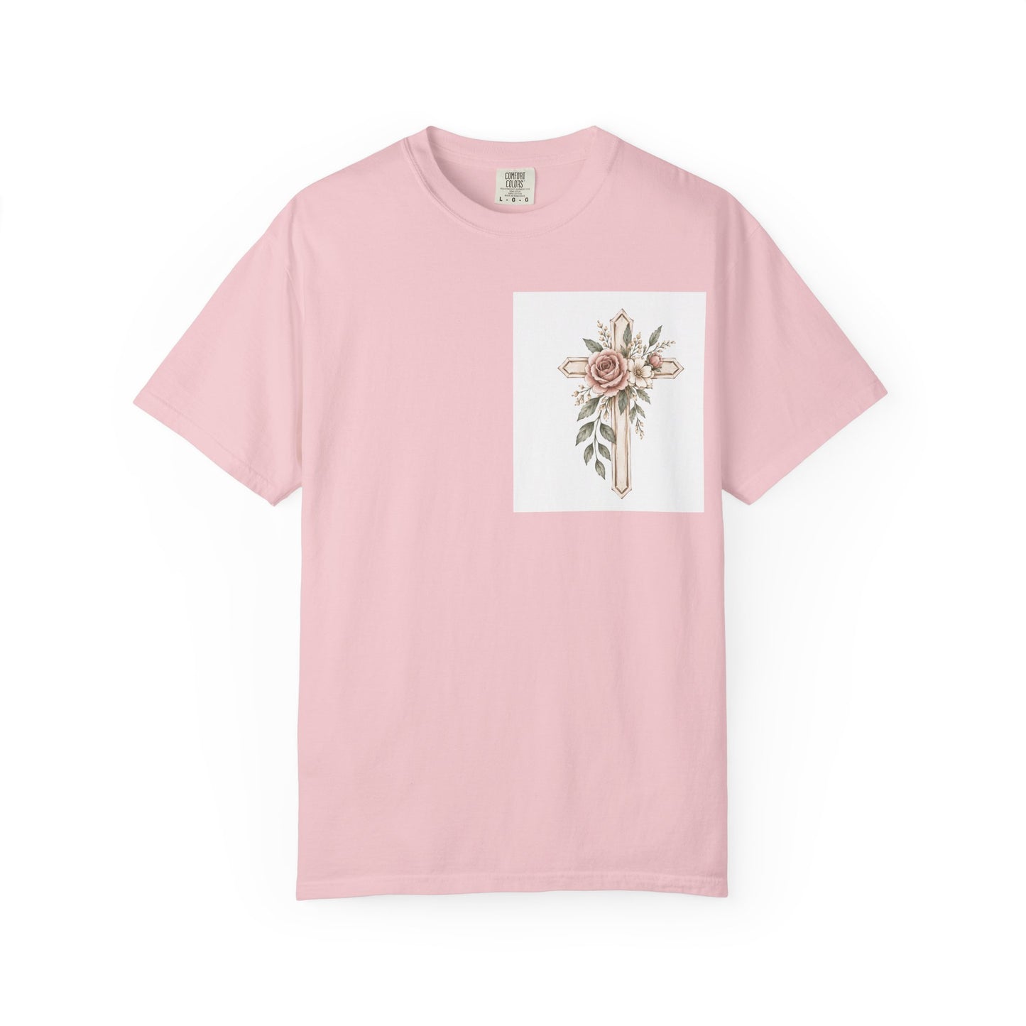 Pray Through It T-Shirt — Floral Cross Faith Tee