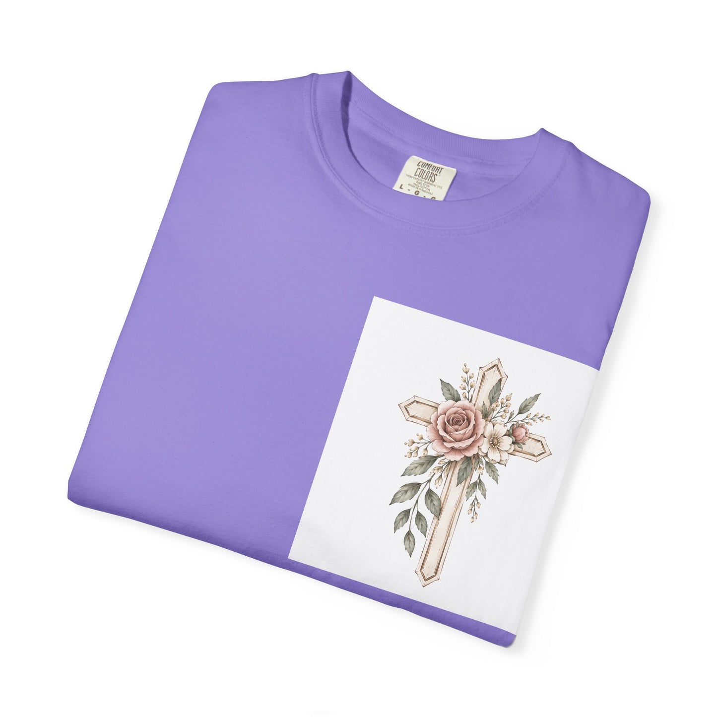 Pray Through It T-Shirt — Floral Cross Faith Tee