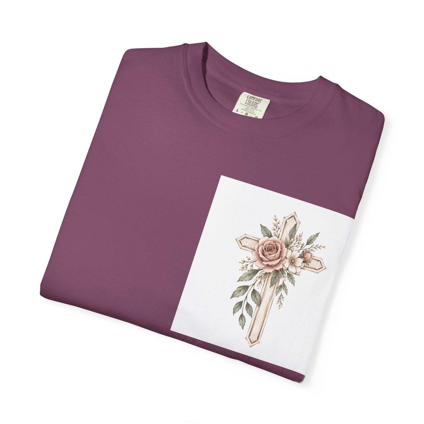 Pray Through It T-Shirt — Floral Cross Faith Tee