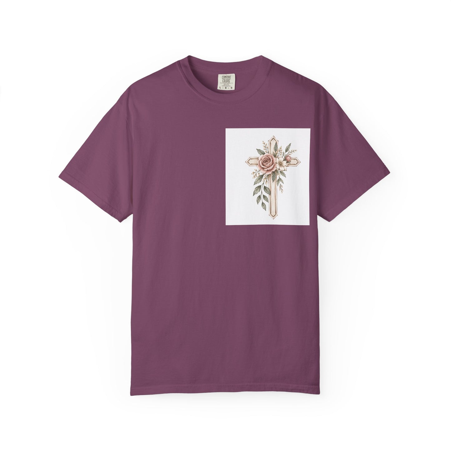 Pray Through It T-Shirt — Floral Cross Faith Tee