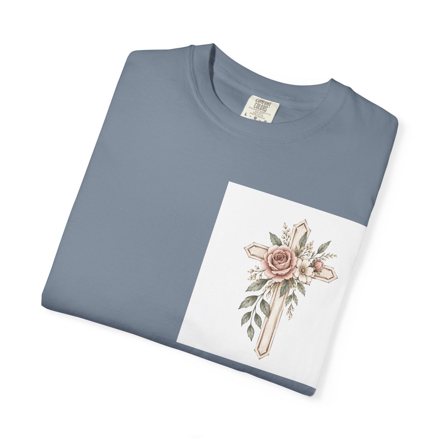 Pray Through It T-Shirt — Floral Cross Faith Tee