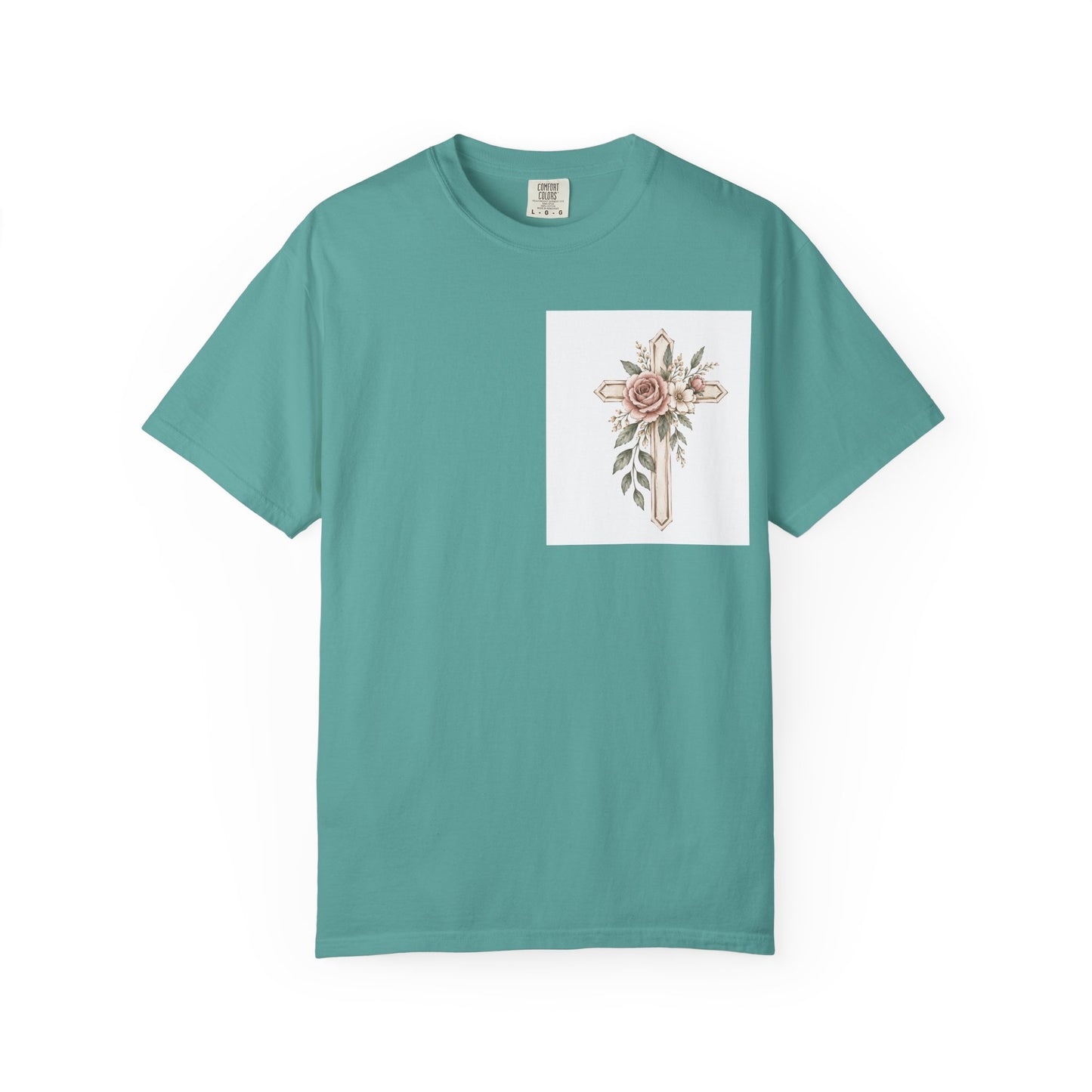 Pray Through It T-Shirt — Floral Cross Faith Tee